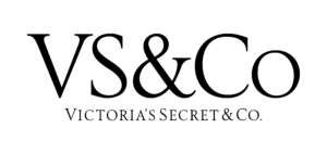 VS&Co in black lettering with the taglline below Victoria's Secret & Co. also in black lettering